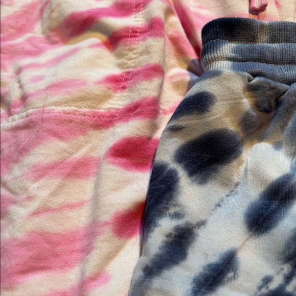 (2) pair Woman’s Tye dyed Shorts L/XL Pink/Blue by June and Delaney - Picture 2 of 5